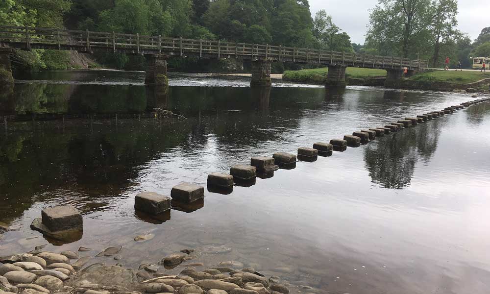 Bolton Abbey review stepping stones and welly walk
