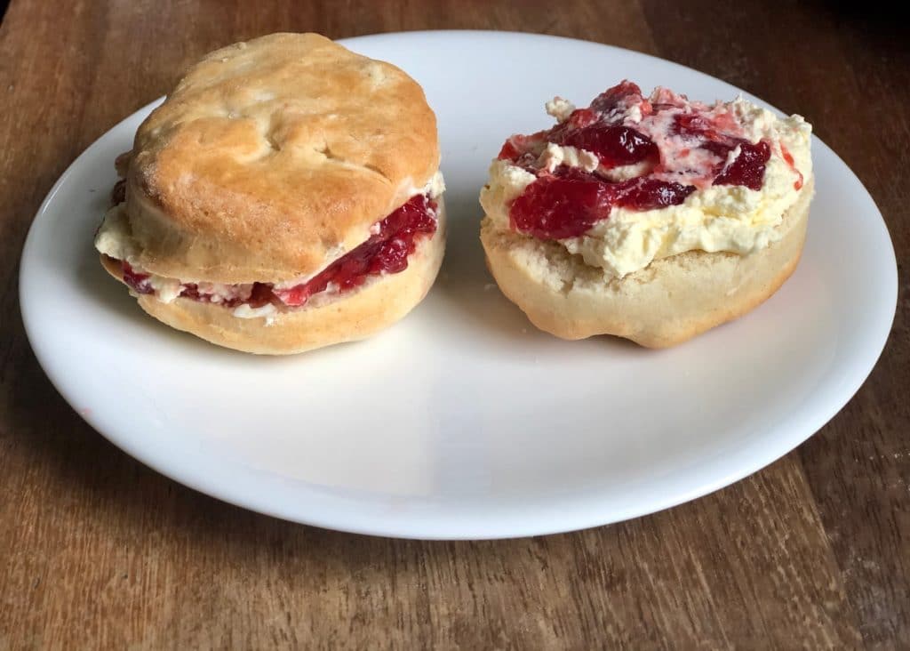 Scone jam cream