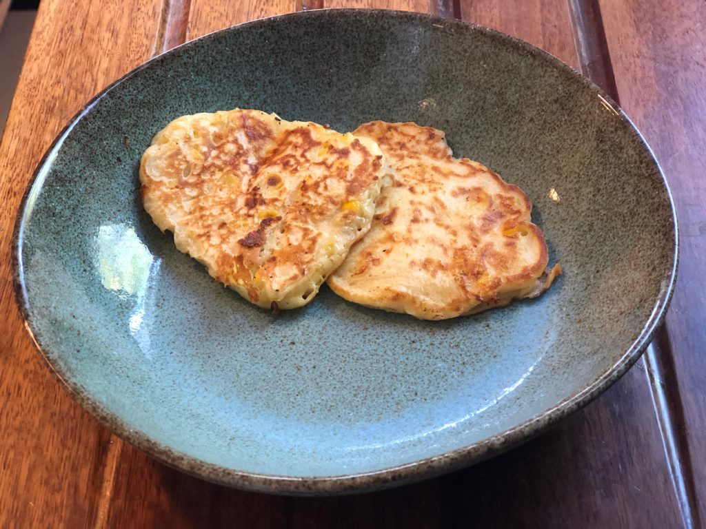 Sweetcorn pancakes