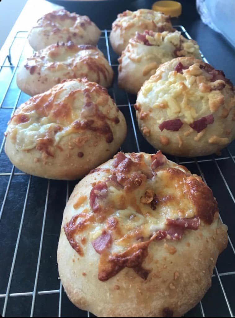 Cheese bacon roll