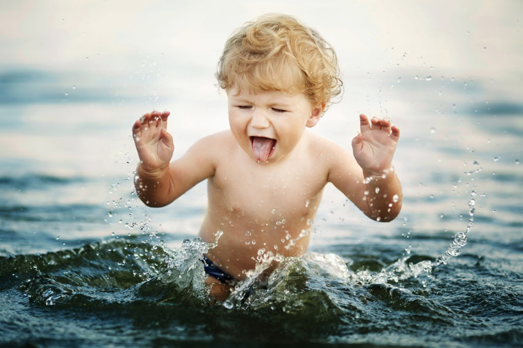 Little,Funny,Boy,Playing,In,Water | Little Vikings - York for Kids
