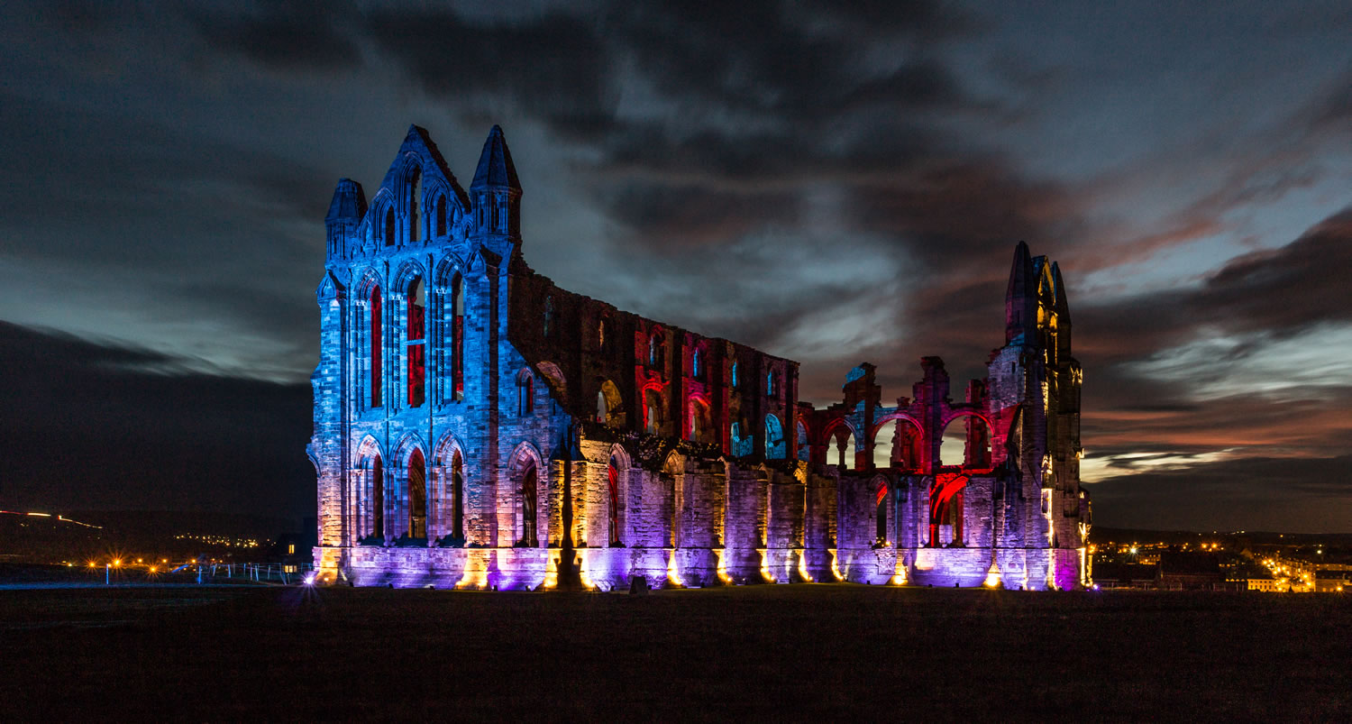 Illuminated Abbey Whitby Abbey