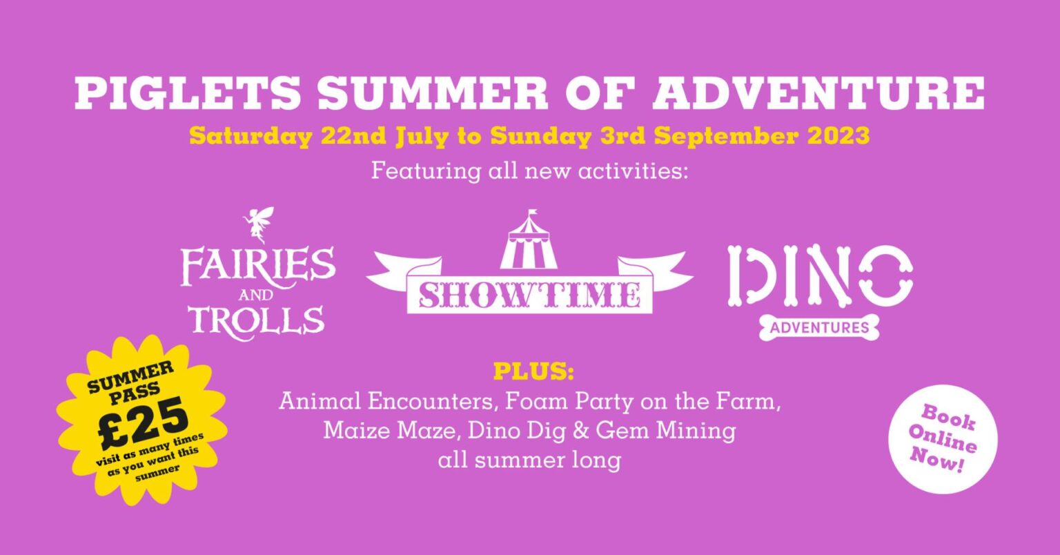 Win two unlimited summer passes for Piglets Adventure Farm! Little