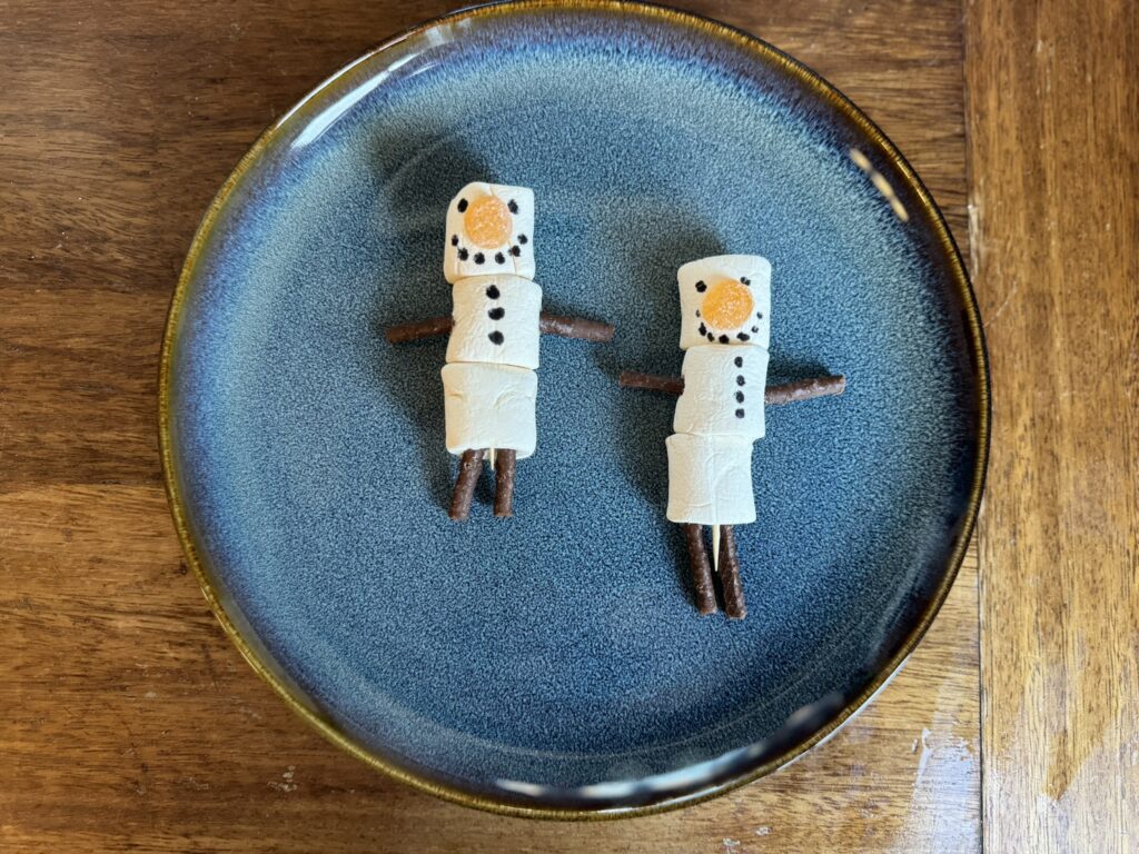 Marshmallow snowmen