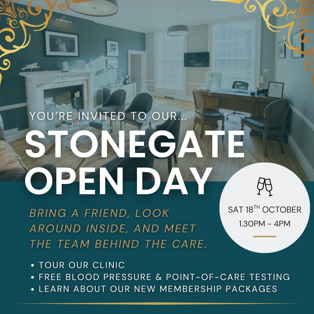 Stonegate Medical Clinic Open Day in York – family-friendly private GP clinic with tours, free health checks and membership information.
