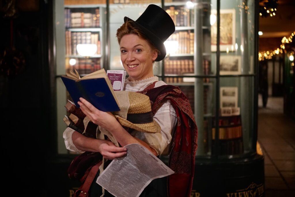 Children enjoying crafts and live storytelling at York Castle Museum’s October Half Term 2025 event.